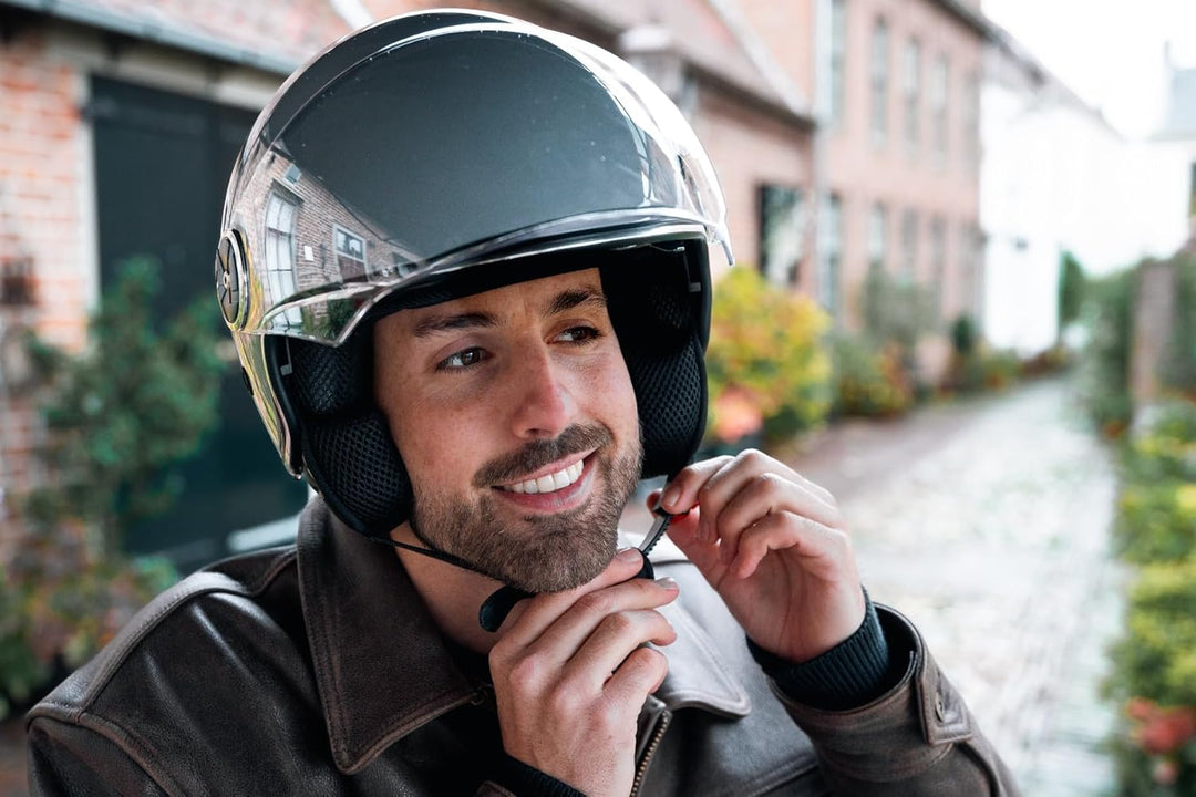 VINZ Tobia Jethelm mit Doppelvisier | Roller Helm mit Sonnenblende | In Gr. XS-XXL | ECE 22.06 Zerti