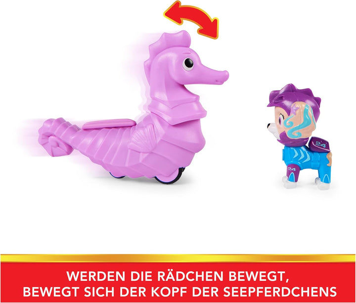 Paw Patrol, Aqua Pups - Hero Pups Actionfiguren-Set mit 1 Coral Welpenfigur und 1 Seepferd Figur, Sp