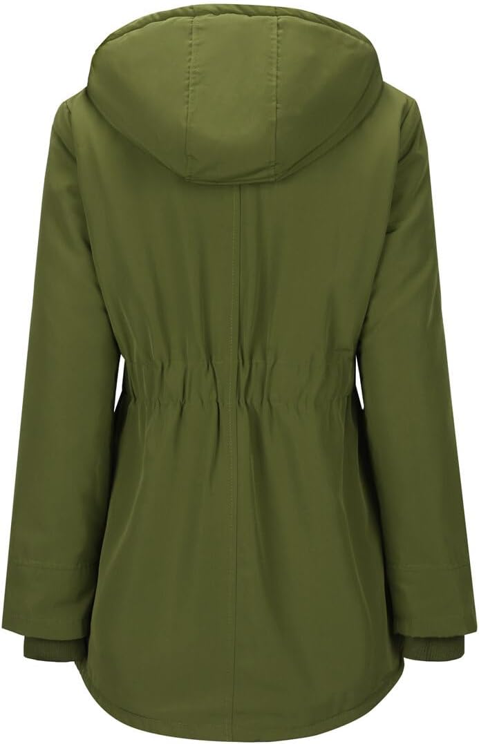 YYNUDA Damen Winterparka Dicker Warm Lang Wintermantel mit Fellkapuze Winter Jacke Outdoor Jacke für