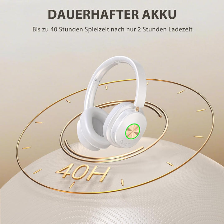 Earbay Fernsehkopfhörer, TV Kopfhörer kabellos, Funkkopfhörer für Fernseher mit Sender-Ladestation,