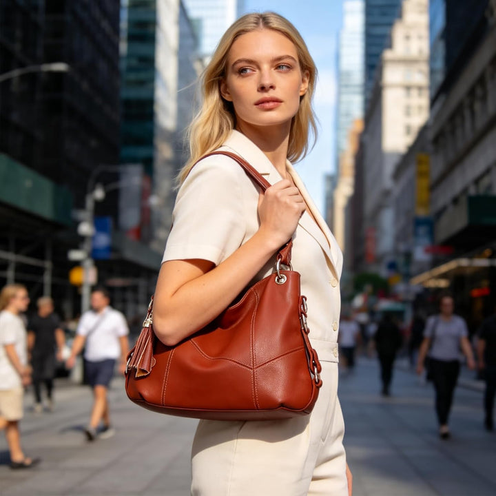 NICOLE &amp; DORIS Damen handtasche Umhängetasche mit grosser Kapazität Weiche Ledertasche shopper Neue
