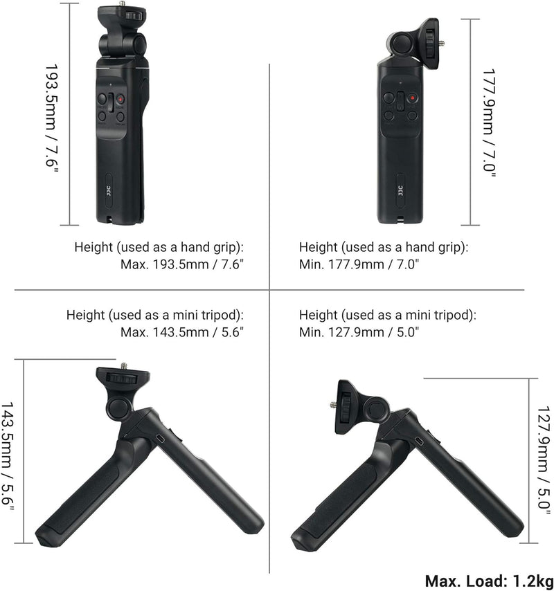 JJC 2 in 1 Schiessgriff Remplacer pour Sony GP-VPT1, Remplacer pour Sony GP-VPT1