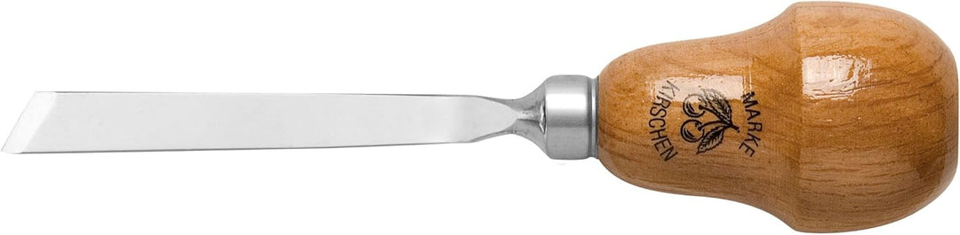 "KIRSCHEN" Werkzeuge 5602004 | Kerbschnitzbeitel mit Birnenheft Stich 1, schräg - 4mm 4mm Mehrfarbig