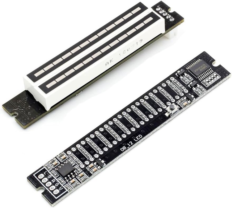 Musikspektrumanzeige, Dual 12-Bit Stereo Musik Audio Spektrum Füllstandsanzeige VU Meter, Einstellba
