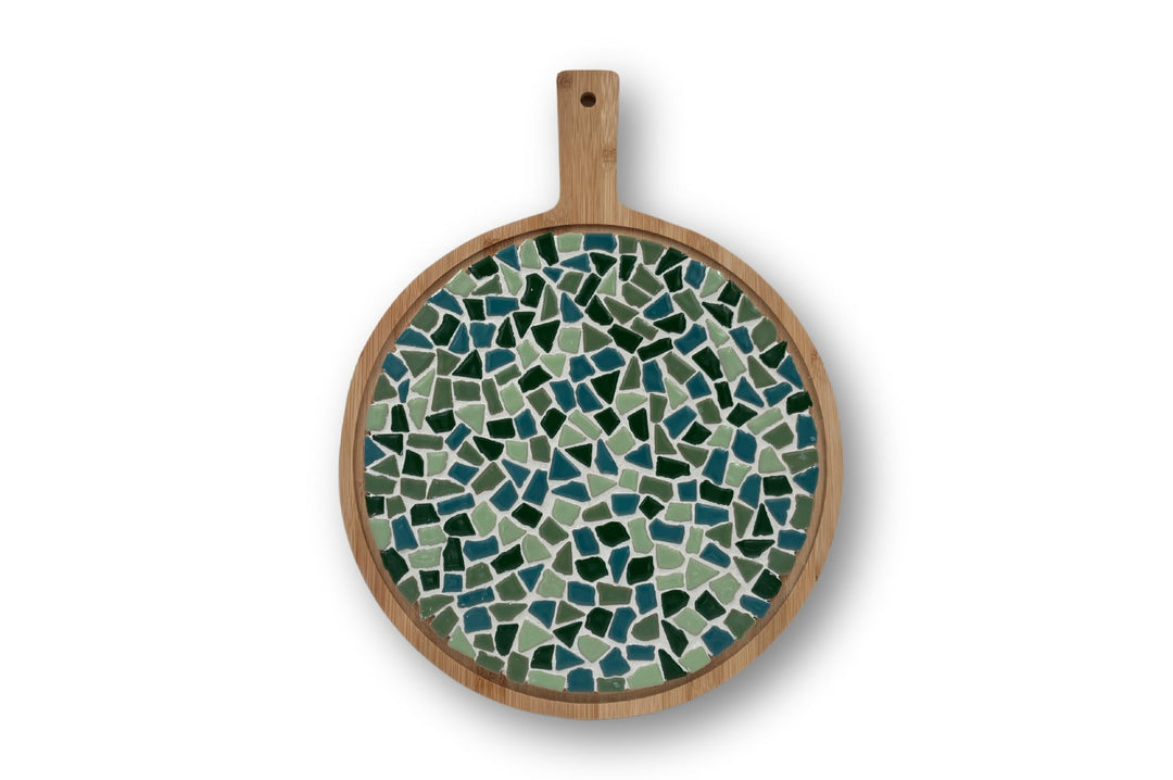 Little Creations mosaik Servierbrett Rund | DIY Bastelset Erwachsene | Gestalte deine eigene Servier