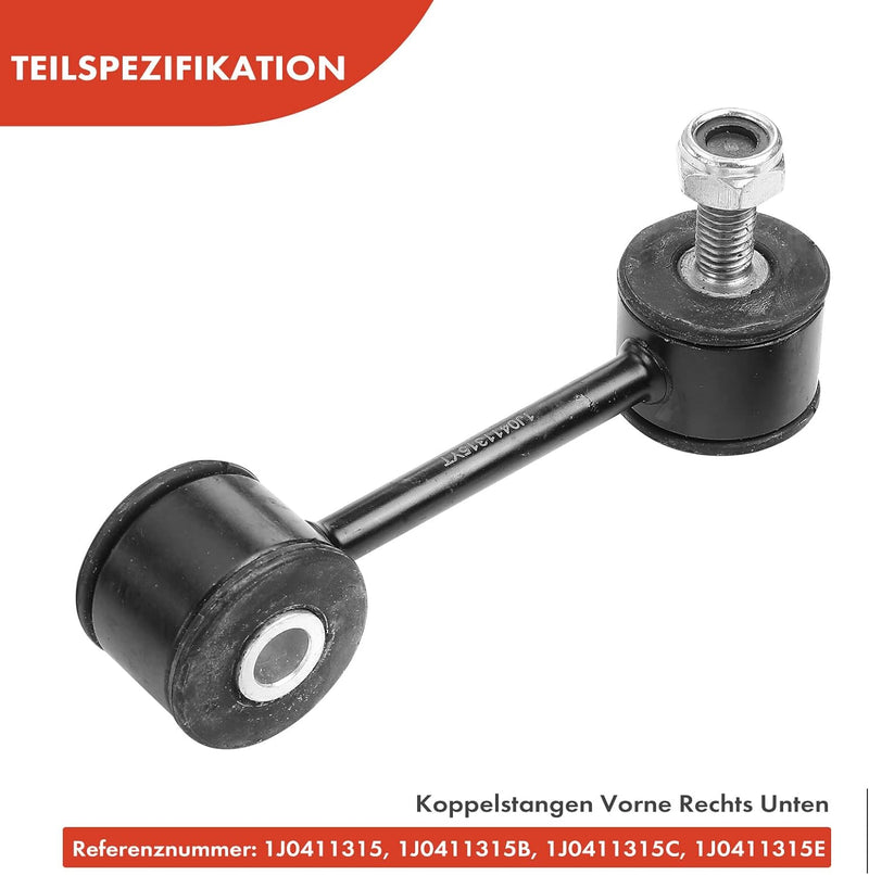 Frankberg 2x Querlenker 2x Koppelstangen Vorne Kompatibel mit A3 8L1 1.6L-1.9L 1996-2003 B.o.r.a 1J2