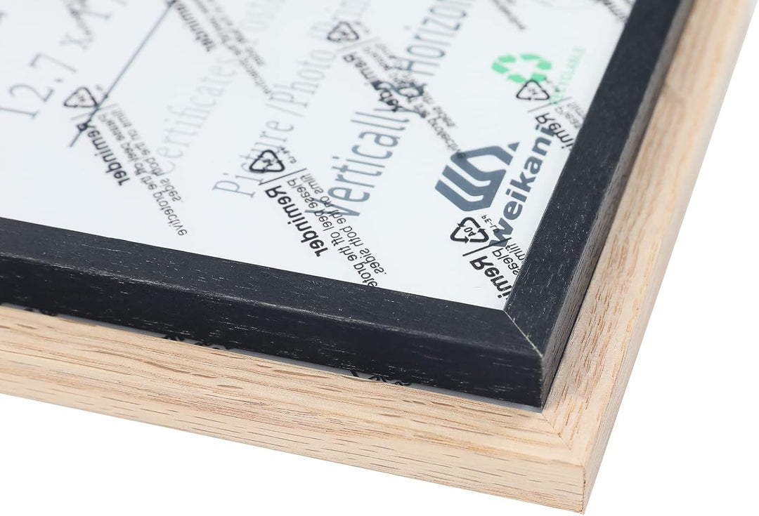 Weikani Picture FrameWeikani Fotorahmen 30x40cm schwarzer Holzrahmen, Satz 3, schwarzes Holz, Zertif