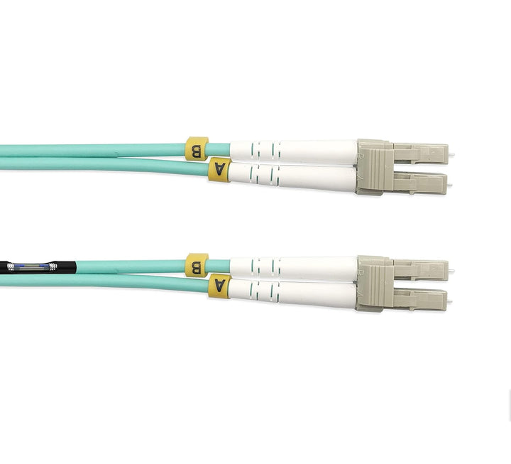 Elfcam® Glasfaserkabel aus Stahl, geschirmt, LC/UPC auf LC/UPC OM3 Multimode Duplex, 50/125 um (35 m