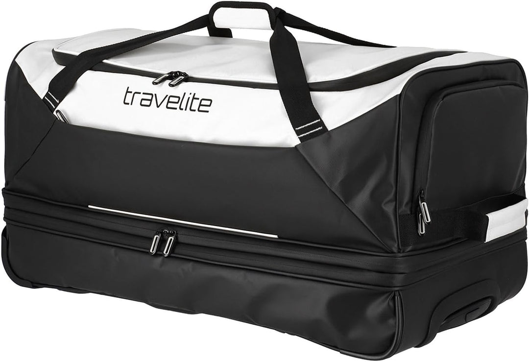 Travelite Trolley Reisetasche mit Rollen aus wasserabweisendem Material, Basics Weichgepäck Rolltasc