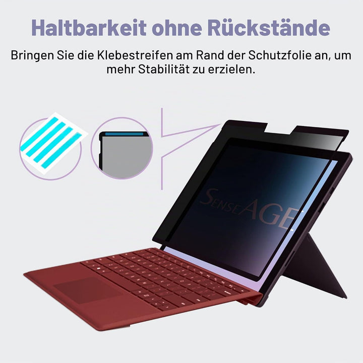 SenseAGE Magnetischer Blickschutzfilter für Microsoft Surface Pro 7+/7/6/5/4 (12.3"), Entfernbare, A