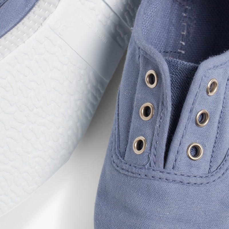 Pisamonas Leinwand-Sneakers ohne Schnürsenkel mit Gummispitze 22 EU Blau, 22 EU Blau