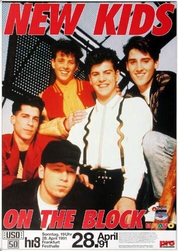 New Kids of The Block - Step by Step, Tour 1991 » Konzertplakat/Premium Poster | Live Konzert Verans