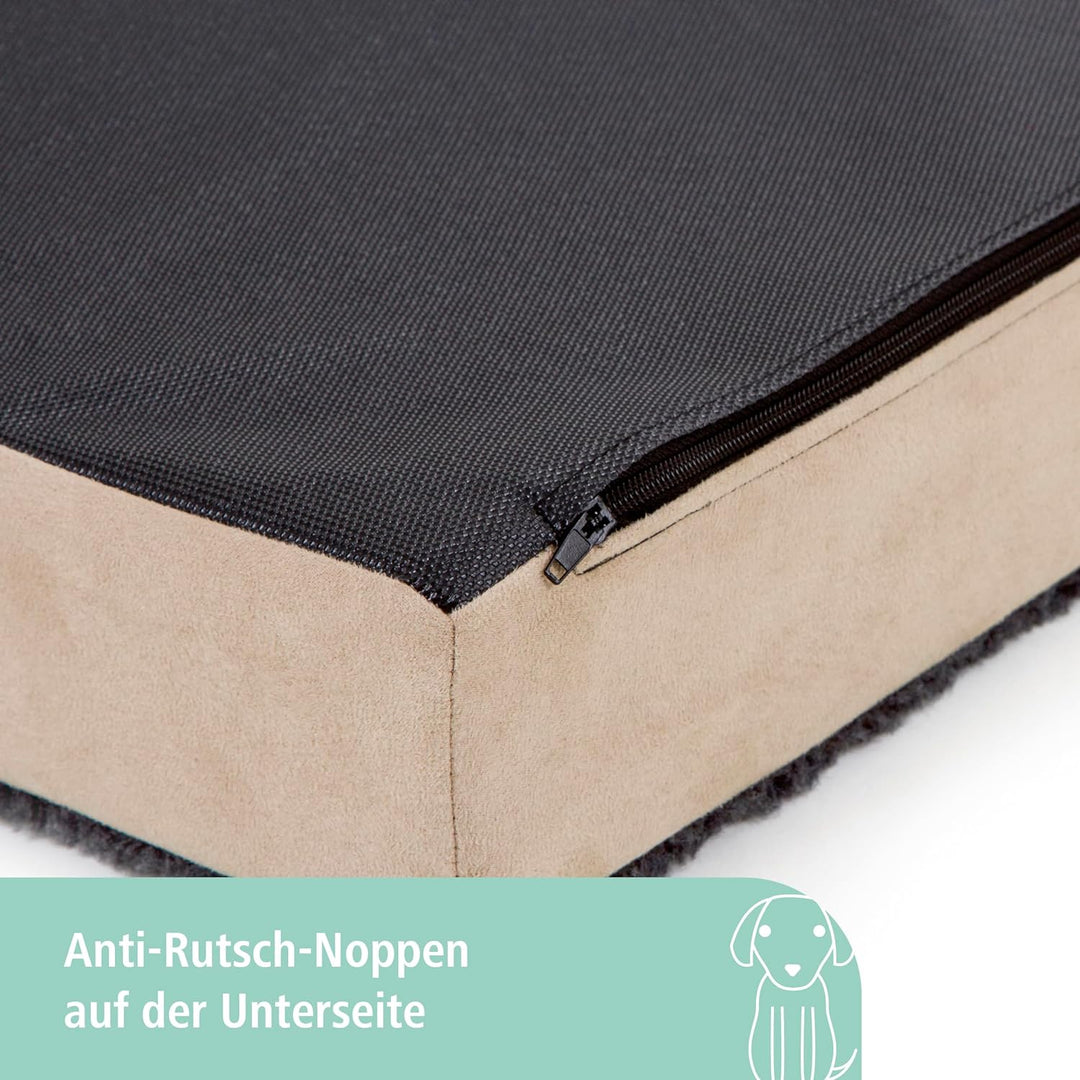 Kerbl 80327 Memory-Foam Matratze, 60 x 100 cm, beige/anthrazit beige/anthrazit L 99 x B 60 x H 9 cm,