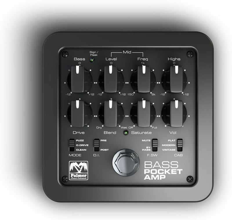 Palmer POCKET AMP BASS Tragbarer Bass-Vorverstärker (Pepbass), Bass