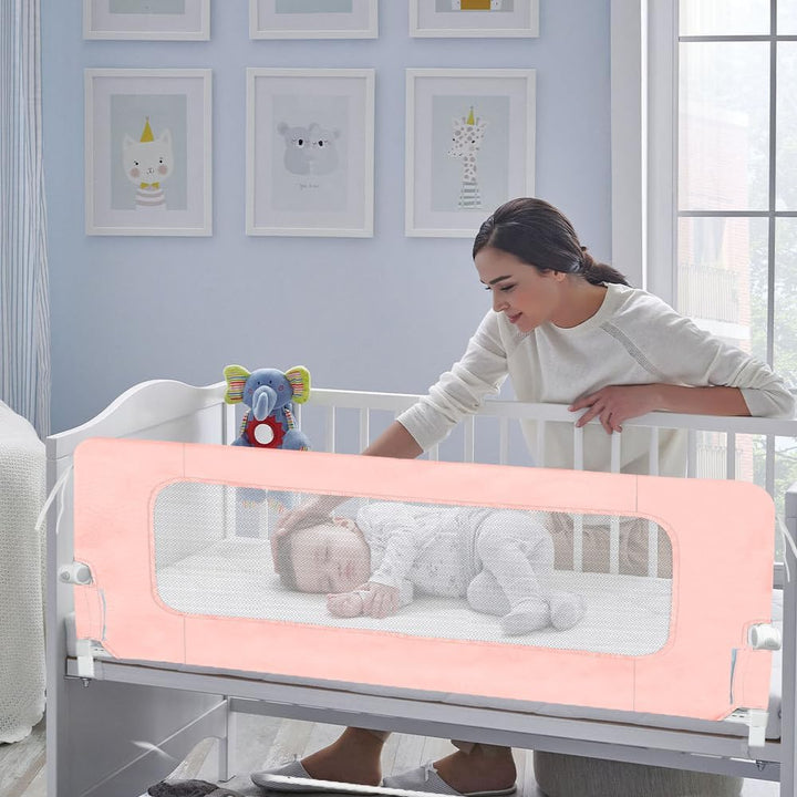 OHMG Bettgeländer,Sicherheitsgitter für Kinder,Sicherheitsgitter für Bett,höhenverstellbar,tragbar,B