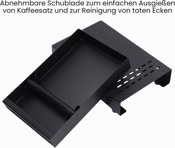 Sudschublade Kaffee Klopfbox Schublade, Edelstahl Kaffeeklopfbox Schublade mit Schubladenart, rutsch