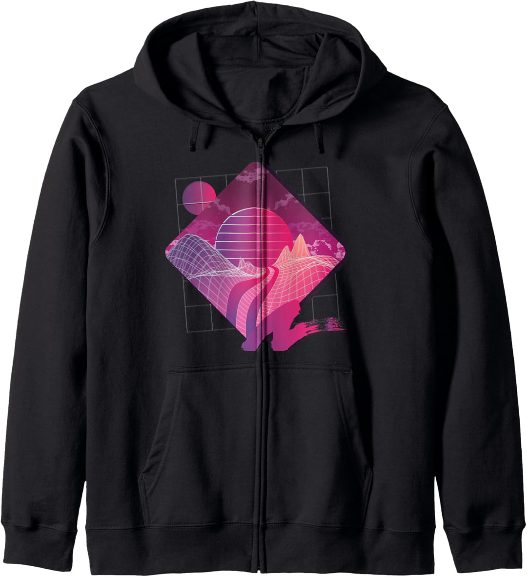 Retrowave Landschaft Kapuzenjacke