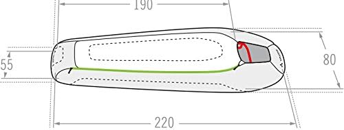 VAUDE Mumienschlafsack 220 cm Sioux 800, atmungsaktiver 3-Jahreszeiten Schlafsack, kompakter Kunstfa