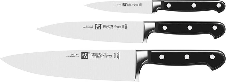 Zwilling 35046-110-0 Messerblock, Holz & Messer-Set, 3-tlg., Spick-/Garniermesser, Fleischmesser, Ko