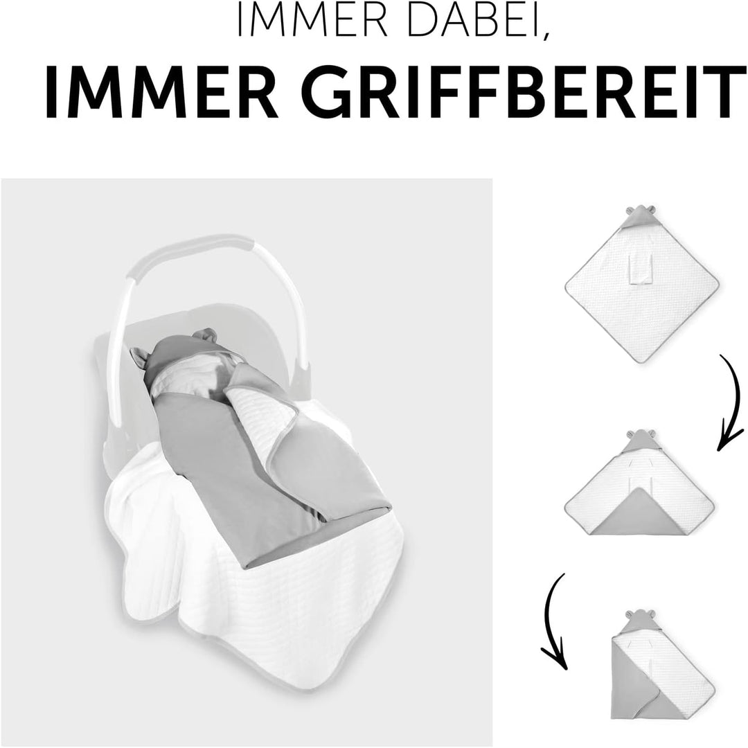 Hauck Baby Einschlagdecke Snuggle N Dream / Baumwolle / Universal für Babyschale, Autositz, Kinderwa
