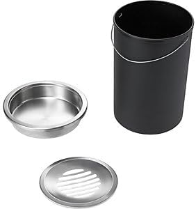 helit H2516000 - Edelstahl-Standascher, mit Innenbehälter, silber, Edelstahl