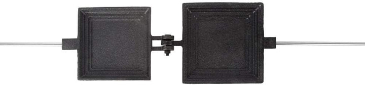 Rivanto® Toasteisen aus Metall, mit Holzgriff, Ø 13,7 cm, Länge 77,5 cm, für Picknick/Camping/Pfadfi