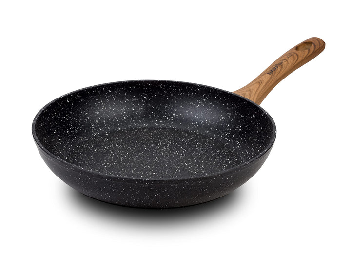 NAVA Bratpfanne aus Aluminium | Ø 26 cm | Mit Antihaftbeschichtung aus Stein zum Kochen ausgewogener