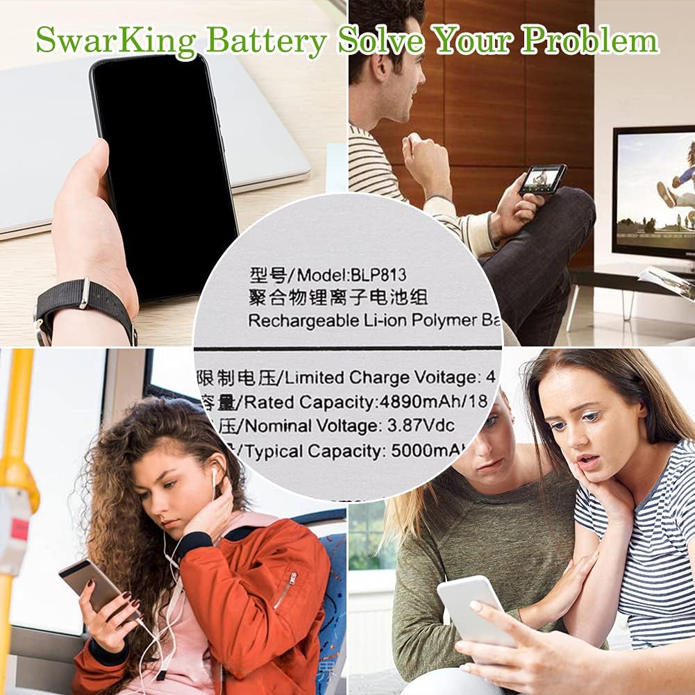 SwarKing Ersatz Akku Kompatibel mit OnePlus Nord N100 BE2013, BE2015 BLP813 with Toolkit
