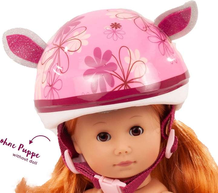 Götz 3403177 Fahrradhelm - Reithelm Tierisch gut für Puppen - passt für Stehpuppen 27-36 cm &amp; Babypu