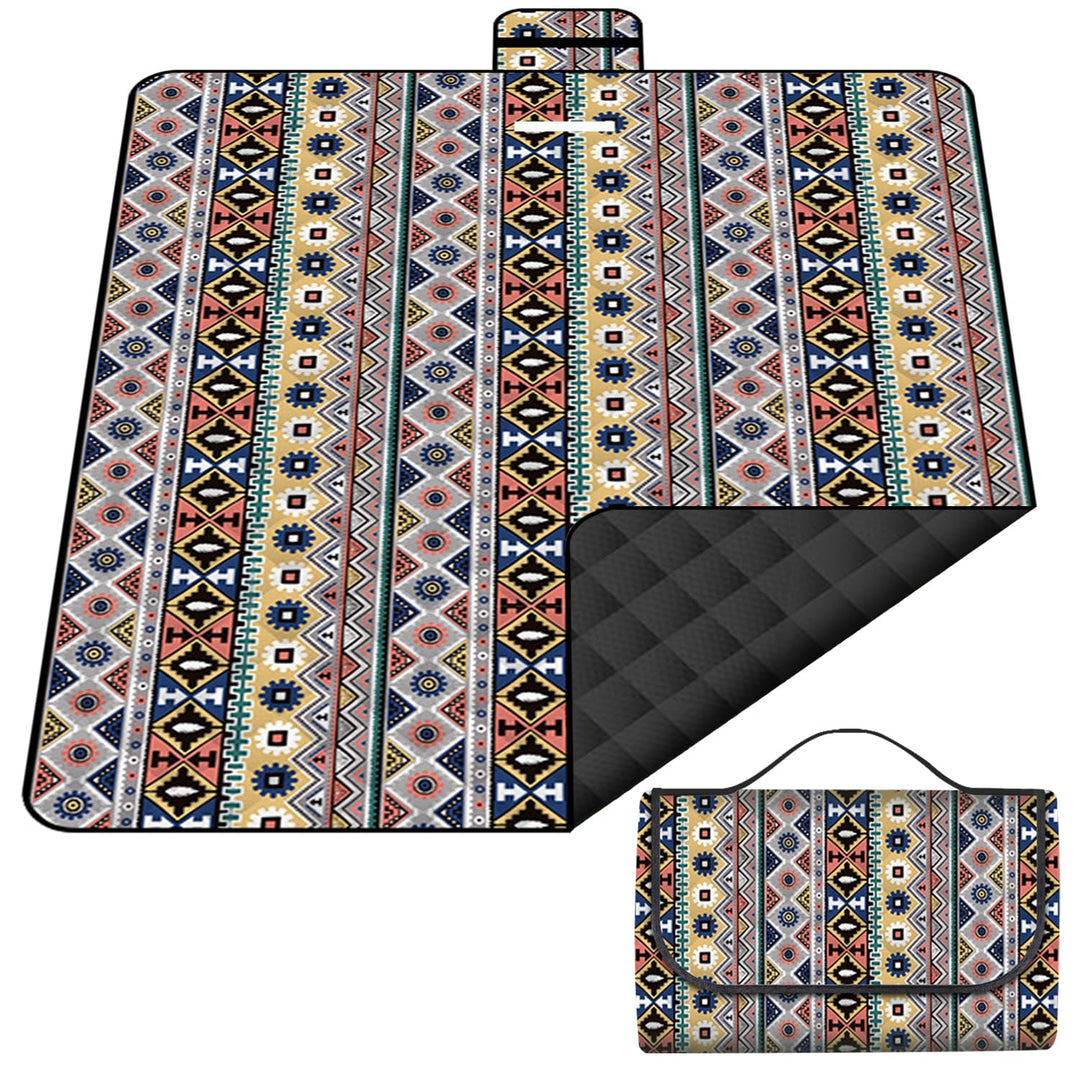 Picknickdecke Wasserdicht,200 x 200 cm Gross Stranddecke Sandfrei, Flauschiger Einseiten-Oberfläche,