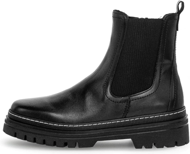 Gabor Damen Chelsea Boots | Frauen Stiefeletten | Wechselfussbett | Best Fitting 37 EU Schwarz 01, 3