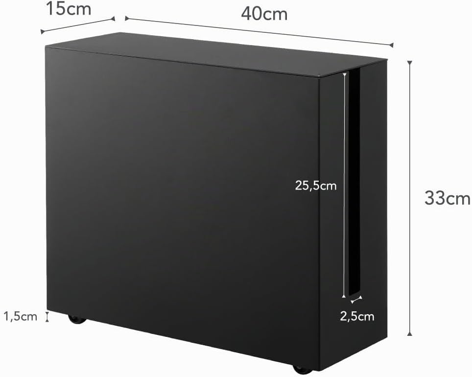 Yamazaki Tower Kabelabdeckungen, Metall, Schwarz, One Size One Size Schwarz, One Size Schwarz