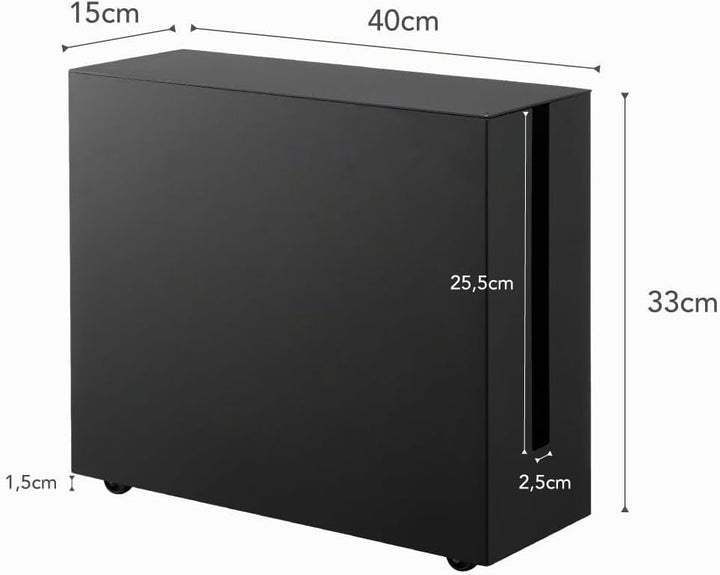 Yamazaki Tower Kabelabdeckungen, Metall, Schwarz, One Size One Size Schwarz, One Size Schwarz