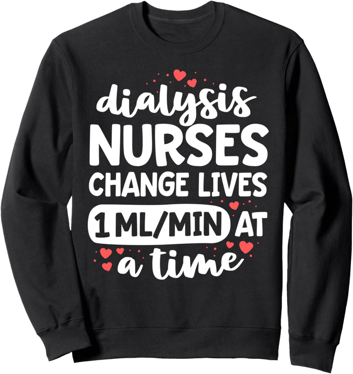 Nephrology Nursing Dialysis Nurse Gifts For Women Kidney RN Sweatshirt