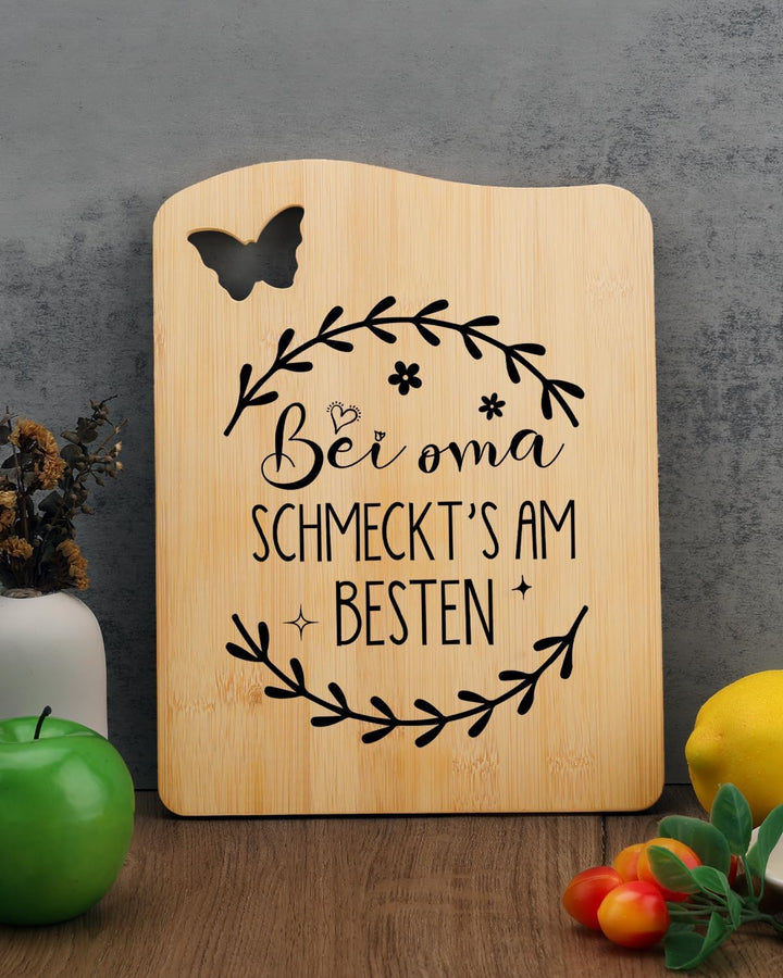 Geschenk für Oma, Oma Geschenk Geburtstag, UV Bedrucktes Bambus Schneidebrett, Geburtstagsgeschenke