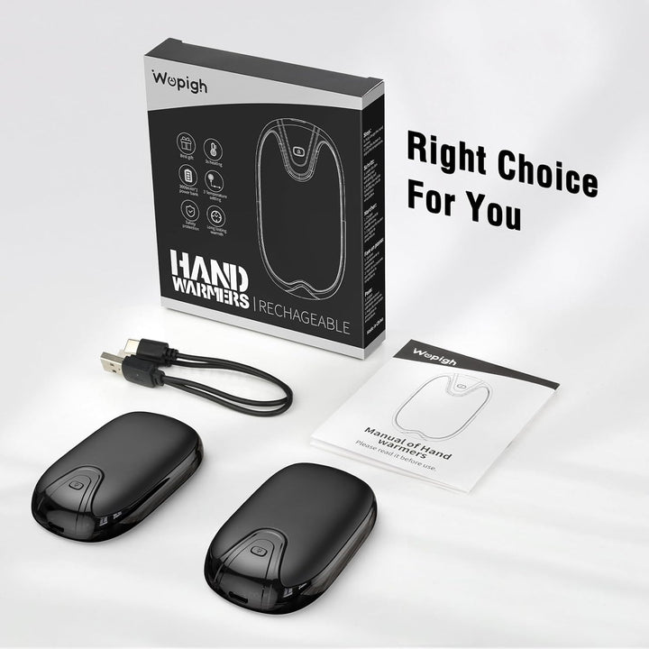 Handwärmer elektrisch,Split 2er-Pack Wiederaufladbar Handwärmer Tragbare Taschenwärmer, 3 Heizmodi T