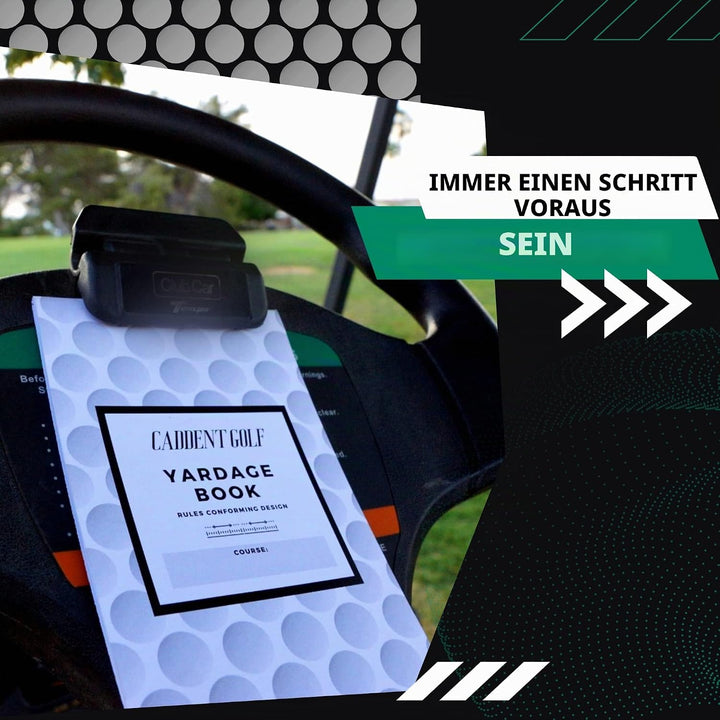 CADDENT Golf Yardage Book - Golf Journal &amp; Log Book with Golf Club Yardage Chart - Golf Notebook Bac