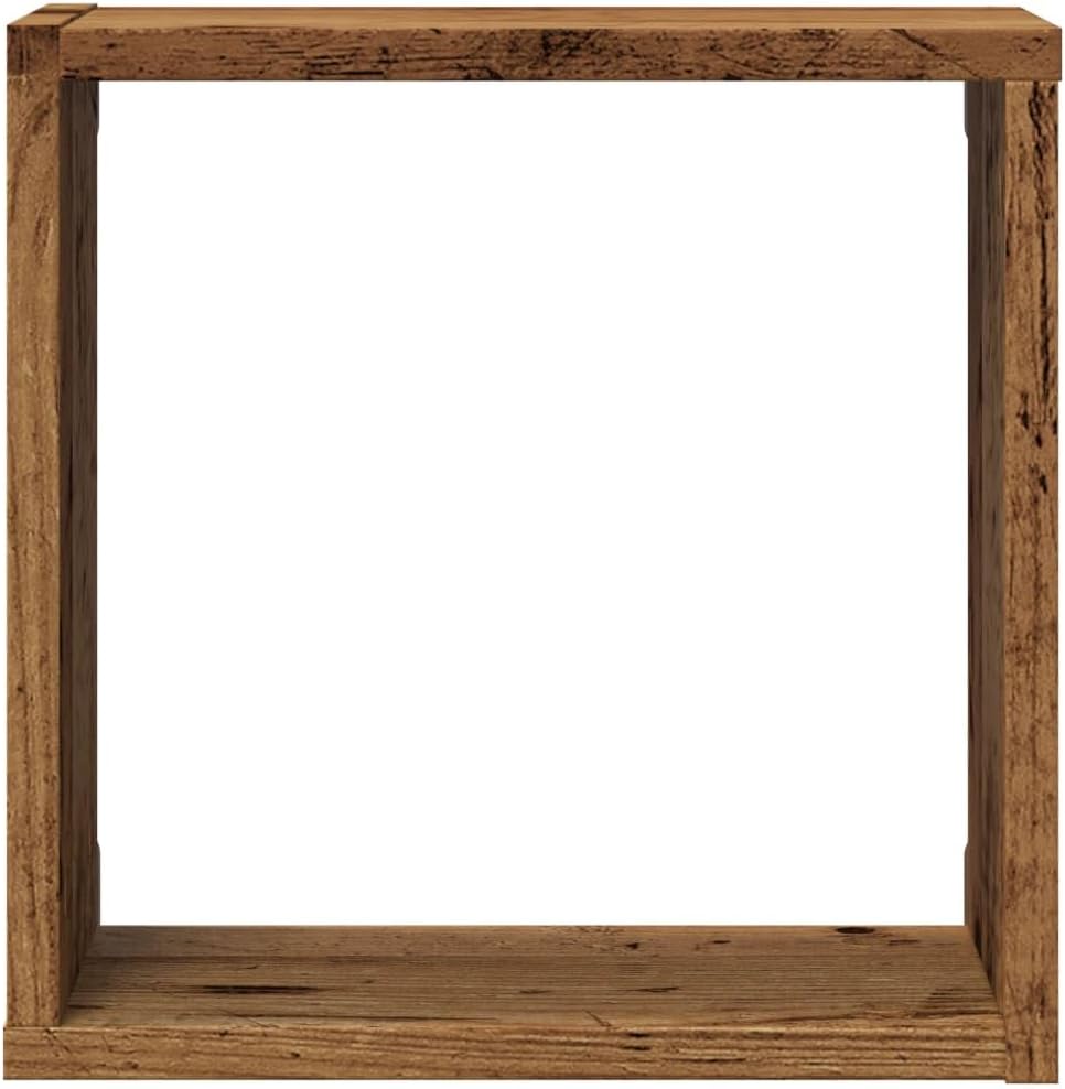 vidaXL Wandregal 2 STK., Würfelregal mit Stauraum Wandmontage, Hängeregal Schweberegal für Wohnzimme