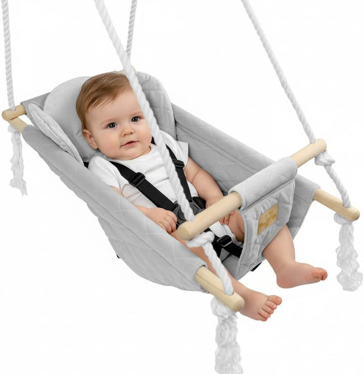 BlueKitty Wiege; Schaukel; Liegestuhl für Kinder; Babyschaukel; Kinderschaukel mit Kissen; Schaukel