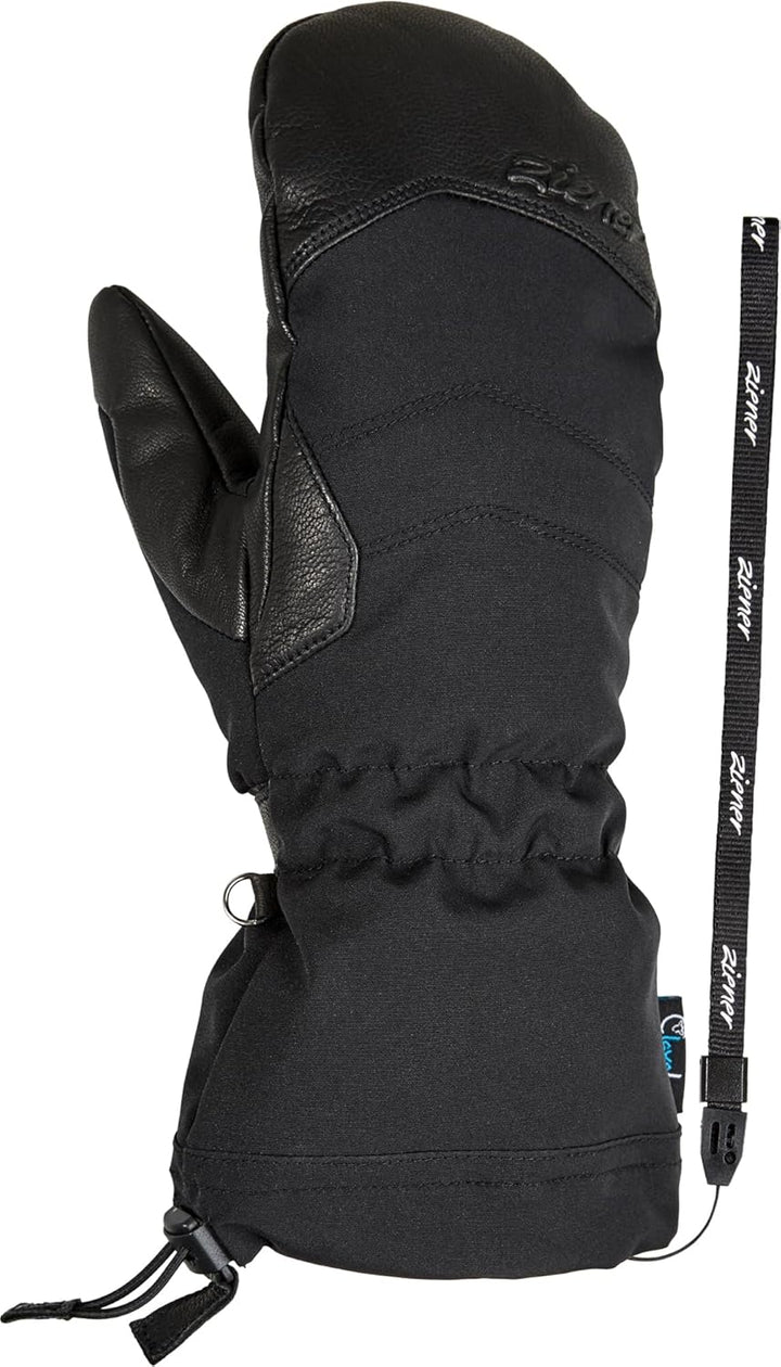 Ziener Damen Kilati Ski-Fäustling/Wintersport | wasserdicht, Wolle, Freeride 7.5 Schwarz, 7.5 Schwar