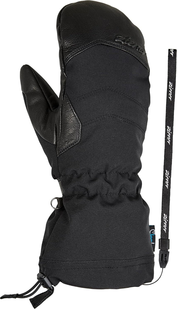 Ziener Damen Kilati Ski-Fäustling/Wintersport | wasserdicht, Wolle, Freeride 7 Schwarz, 7 Schwarz