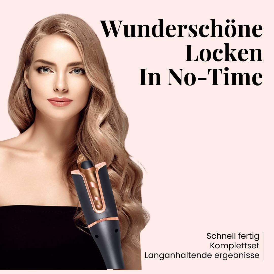 Automatischer Lockenstab 5-in-1, Keramisch Ionisch, 2 Lockenrichtungen, 6 Temperaturstufen, Alle Haa