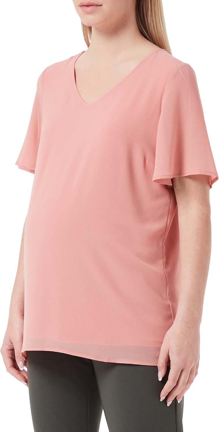 Noppies Damen Blouse Short Sleeve Kula Bluse 36 Desert Sand - P756, 36 Desert Sand - P756