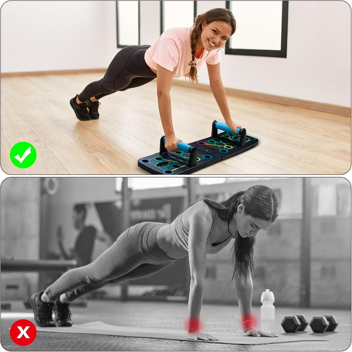 17 in 1 Liegestützbrett Set, Multifunktions Push Up Board, Faltbares Liegestützgriffe, Liegestütze B