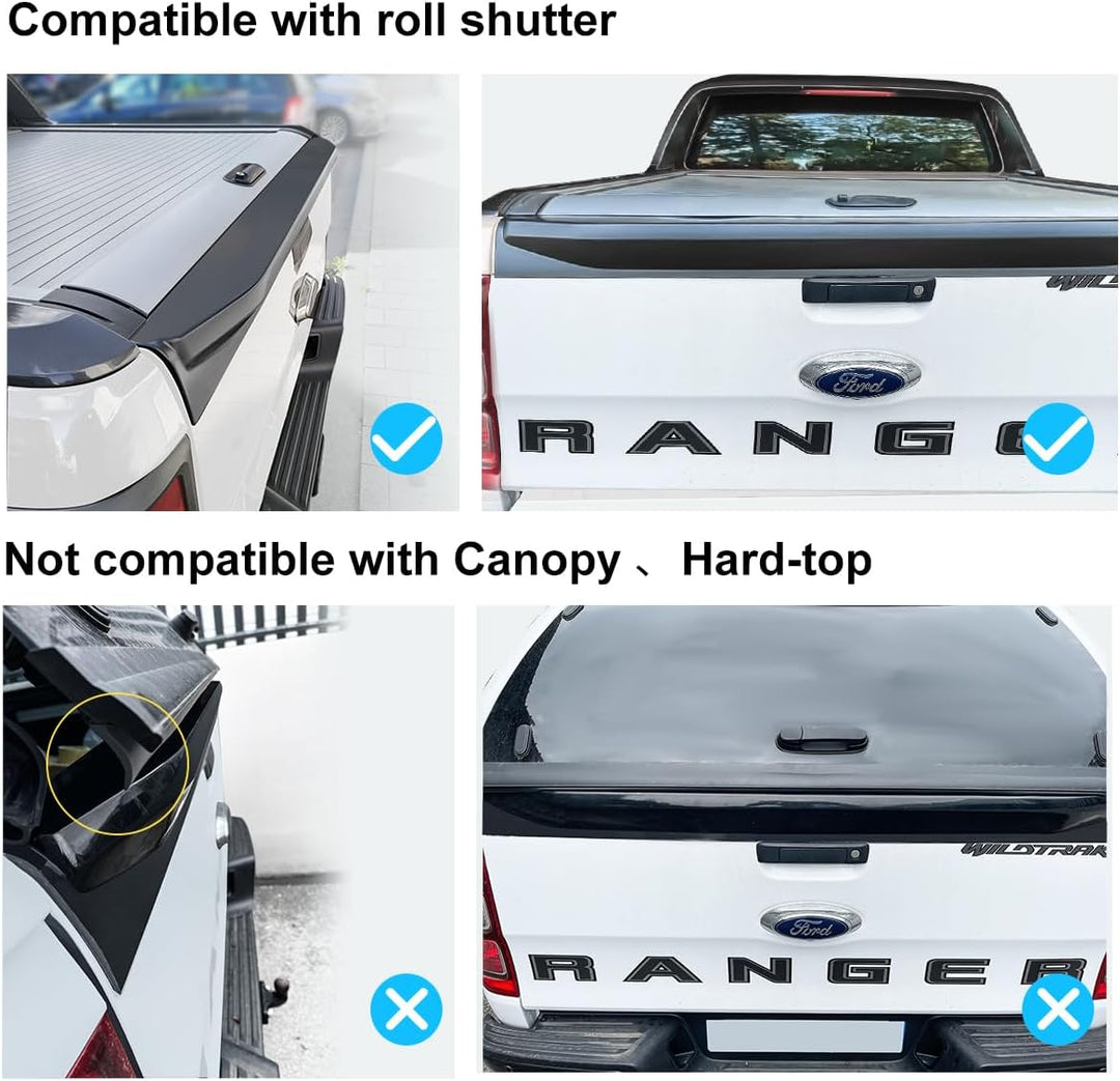 Ladekantenschutz Spoiler Pickup für Ford Ranger 2012-2022, T6 T7 T8 XL XLT Wildtrak Stormtrak Wolftr