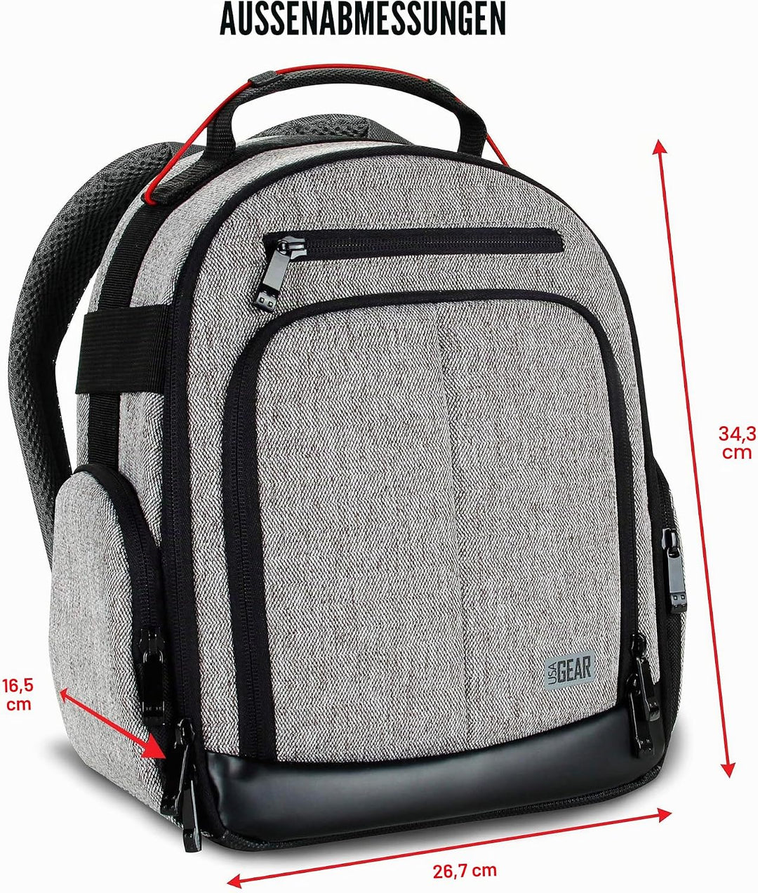 USA Gear DSLR Kamerarucksack, Kameratasche, Kamera Fotorucksack für Spiegelreflexkamera mit Kundenge