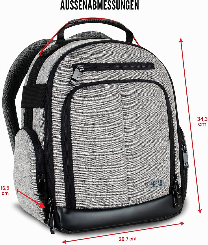 USA Gear DSLR Kamerarucksack, Kameratasche, Kamera Fotorucksack für Spiegelreflexkamera mit Kundenge