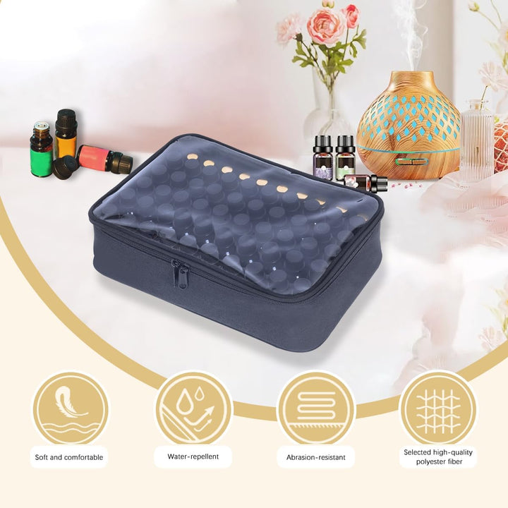 ätherische Öle Tragetasche hält 60 Gitter für 1-3ML Rollenflaschen 5ml, 10ml, 15ml Flaschen Aufbewah