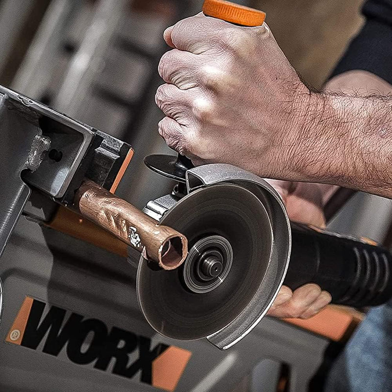 WORX WX712 Winkelschleifer 125mm, 860 W – Kompaktes Schleifgerät mit verstellbarem Griff plus vibrat