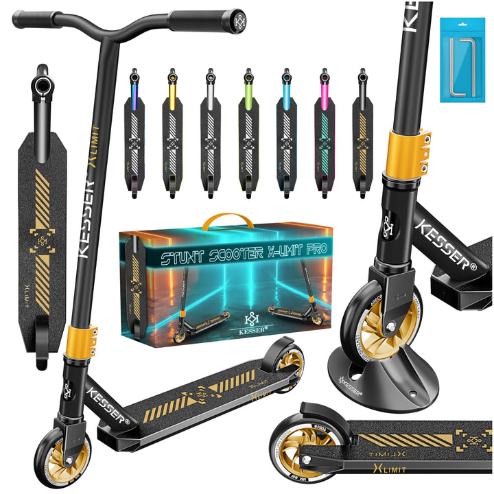 KESSER® Stunt Scooter X-Limit-Pro 360° Lenkung Funscooter Stuntscooter mit Ständer ABEC 9 Kugellager